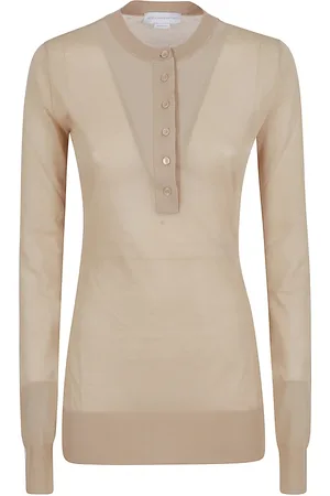 Stella McCartney Swetry, Kobieta, Beżowy, S, Neutralne Topy dla Kobiet Ss 25
