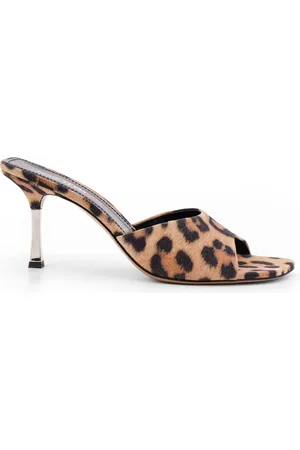 PARIS TEXAS Buty, Kobieta, Wielobarwność, 38 1/2 EU, Zamsz, Sandały na szpilce Animalier ze skóry zamszowej