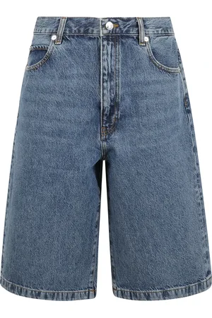 Frame Szorty, Kobieta, Niebieski, W28, Denim, Denim Bermuda Shorts