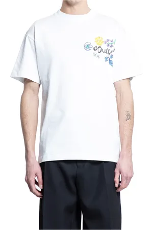 Soulland Koszulki, Mężczyzna, Biały, L, T-shirt z graficznym logo Flora