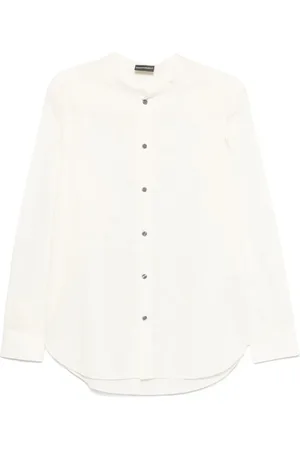 Emporio Armani Koszule, Mężczyzna, Biały, M, Luźna Bawełniana Koszula Męska