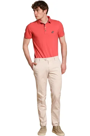 Masons Spodnie, Mężczyzna, Biały, 2XL, Bawełna, Eleganckie Spodnie Chino z Bawełny Pima