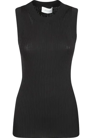 Sportmax Koszulki, Kobieta, Czarny, L, Bawełniana Dzianina