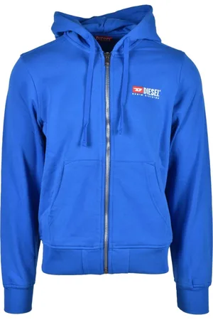 Diesel Bluzy, Mężczyzna, Niebieski, L, Swetry Bluzy z kapturem