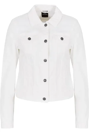Armani Exchange Kurtki, Kobieta, Biały, M, Biała Kurtka Damska, Elegancka i Wielofunkcyjna