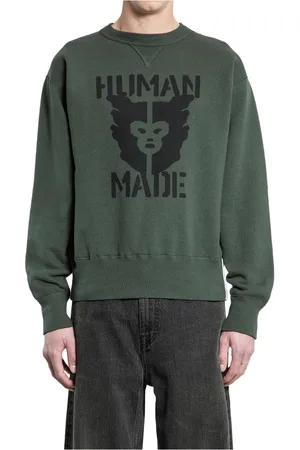 HUMAN MADE Bluzy, Mężczyzna, Zielony, S, Bluza z Graficznym Logo
