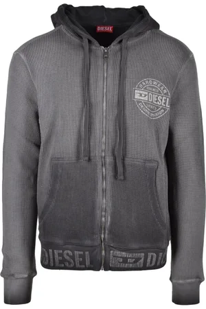 Diesel Bluzy, Mężczyzna, Szary, 2XL, Swetry Bluzy z kapturem