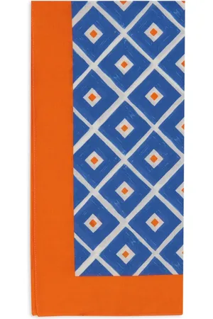 Gallo Akcesoria, unisex, Wielobarwność, ONE SIZE, Unisex niebieska bawełniana bandana z wzorem argyle