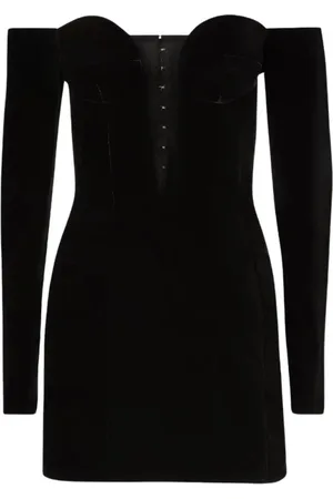 Nina Ricci Sukienki, Kobieta, Czarny, S, Tiul, Mini sukienka gorsetowa z głębokim dekoltem w serek