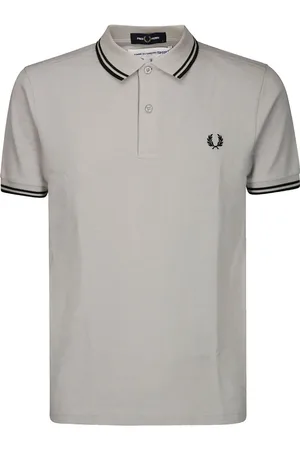 Comme des Garçons Koszulki, Mężczyzna, Szary, S, Szara Koszulka Polo z Haftem Logo