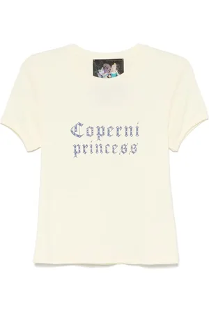 COPERNI Koszulki, Kobieta, Żółty, M, Żółty Stylowy T-shirt dla Kobiet