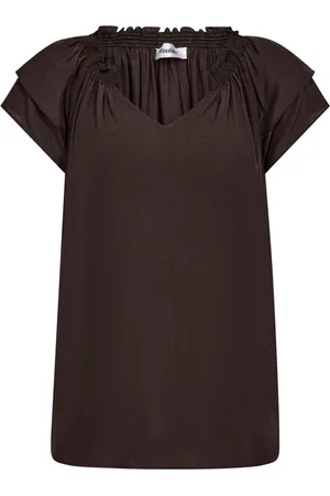 Co`Couture Bluzki, Kobieta, brązowy, M, Sunrise Top Blouse w Mocca