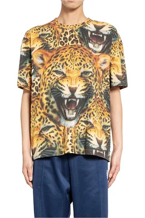 Stockholm Surfboard Club Koszulki, Mężczyzna, Wielobarwność, L, Pomarańczowy T-shirt w Pudełku z Wzorem Leoparda