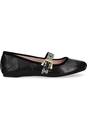 Coccinelle Buty, Kobieta, Czarny, 37 EU, Czarne płaskie buty z zapięciem na sprzączkę