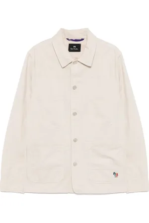 Paul Smith Kurtki, Mężczyzna, Beżowy, M, Beżowa Kurtka z Guzikami i Kieszeniami