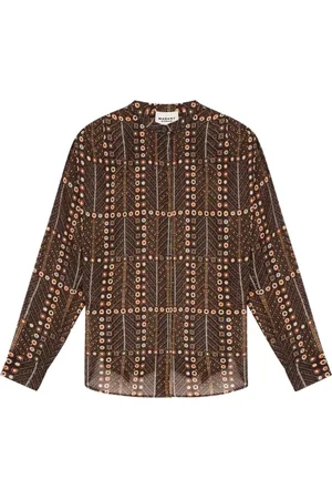 Isabel Marant Bluzki, Kobieta, brązowy, M, Elegancka Koszula z Bawełny Nero