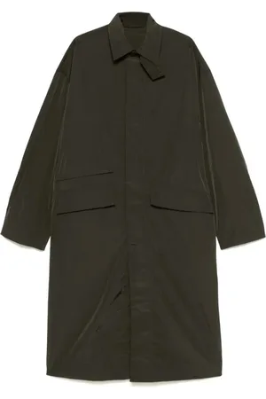 STUDIO NICHOLSON Płaszcze, Mężczyzna, Zielony, XS, Nylon, Pakowalny Płaszcz Mac Moss