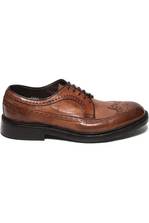 Green george Buty, Mężczyzna, brązowy, 42 1/2 EU, Brązowe Derby ze Skórzanym Swallowtail Design