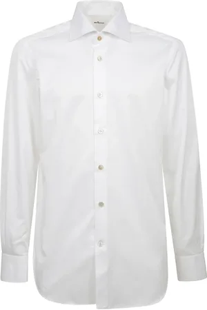 Kiton Koszule, Mężczyzna, Biały, M, Koszula Regular Fit z francuskim kołnierzem