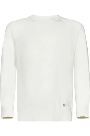 C.P. Company Swetry, Mężczyzna, Biały, XL, Biały Sweter z okrągłym dekoltem Ss 25