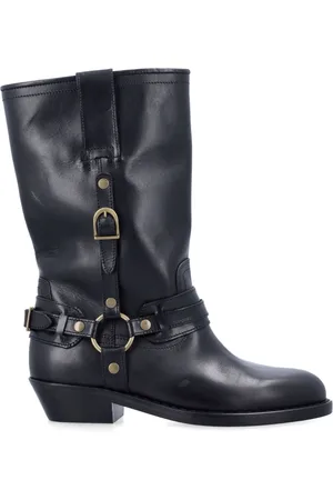 Isabel Marant Buty, Kobieta, Czarny, 37 EU, Czarne Zamknięte Buty Heiko z Nitami