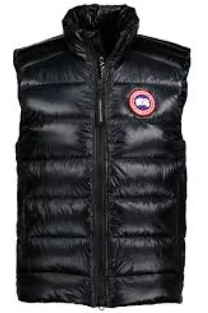 Canada Goose Kurtki, Mężczyzna, Czarny, S, Stylowy Croffton Vest dla Mężczyzn