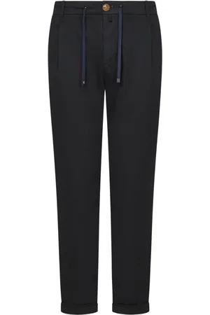 Hand Picked Spodnie, Mężczyzna, Czarny, W32, Bawełna, Czarne Spodnie Regular Fit Stretch Bawełna