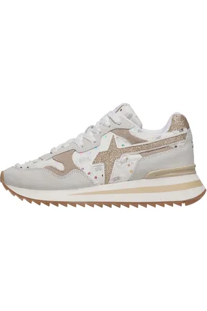 W6YZ Buty, Kobieta, Wielobarwność, 39 EU, Fabric and suede sneakers Yak-W.