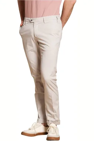 Masons Spodnie, Mężczyzna, Szary, M, Bawełna, Eleganckie Spodnie Chino z Bawełny Pima