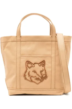 Maison Kitsuné Torebki, Kobieta, Beżowy, ONE SIZE, Stylowe Naturalne Torby