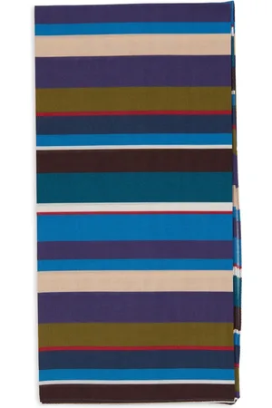 Gallo Akcesoria, unisex, Wielobarwność, ONE SIZE, Unisex niebieska bawełniana bandana z wielokolorowymi paskami