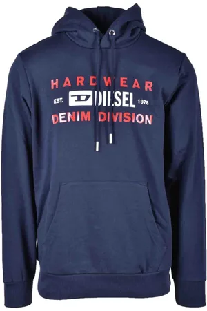 Diesel Bluzy, Mężczyzna, Niebieski, M, Swetry Bluzy z kapturem