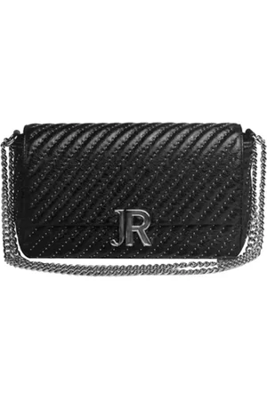 John Richmond Torebki, Kobieta, Czarny, ONE SIZE, Elegancka czarna torebka z złotymi detalami