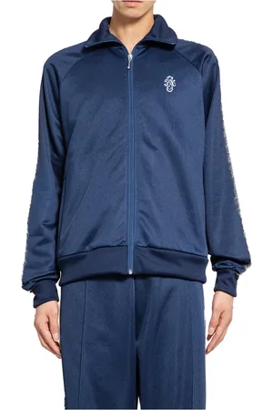 Stockholm Surfboard Club Bluzy, Mężczyzna, Niebieski, M, Granatowy Sweter z Wysokim Kołnierzem