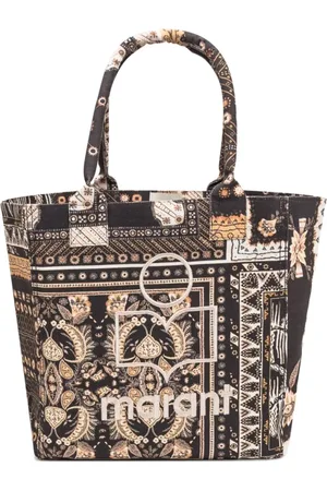 Isabel Marant Torebki, Kobieta, Czarny, ONE SIZE, Czarna Torba Shopper Bandana