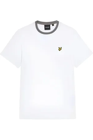 Lyle & Scott Koszulki, Mężczyzna, Biały, XL, Klasyczny T-shirt z okrągłym dekoltem