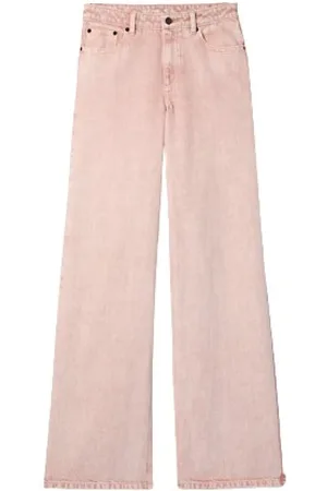 Michael Kors Jeansy, Kobieta, Różowy, M, Różowe jeansy z szeroką nogawką
