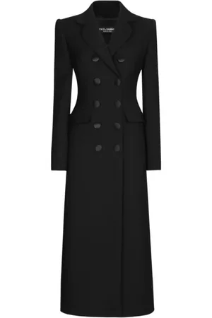 Dolce & Gabbana Płaszcze, Kobieta, Czarny, M, Czarne Płaszcze dla Kobiet