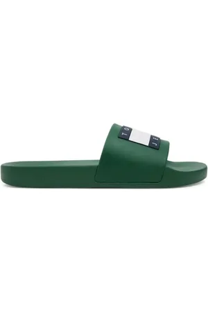 Tommy Hilfiger Buty, Mężczyzna, Zielony, 45 EU, Zielone klapki basenowe