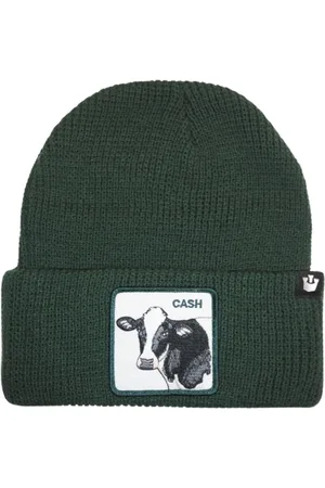 Goorin Bros. Akcesoria, Kobieta, Zielony, ONE SIZE, Len, Animal Farm Czapka Beanie Zielona Unisex