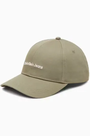 Calvin Klein Akcesoria, Mężczyzna, Zielony, ONE SIZE, Beige Monogram Cap