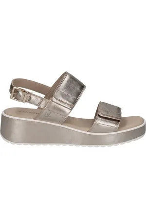 Caprice Buty, Kobieta, Beżowy, 37 EU, Beżowe Płaskie Casual Sandały Damskie