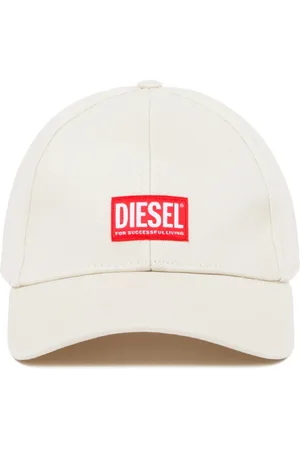 Diesel Akcesoria, Mężczyzna, Biały, S, Biała Czapka Baseballowa z Logo