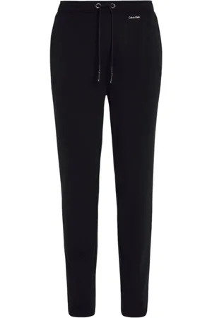 Calvin Klein Spodnie, Mężczyzna, Niebieski, XL, Czarne Spodnie Jogger Nano