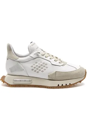 BE POSITIVE Buty, Kobieta, Biały, 37 EU, Zamsz, Białe Skórzane Sneakersy z Szarymi Szczegółami zamszowymi