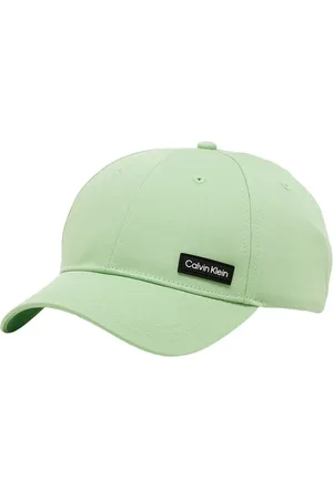Calvin Klein Akcesoria, Mężczyzna, Zielony, ONE SIZE, Jasnozielona Czapka Baseballowa