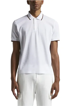 PESERICO SIGN Koszulki, Mężczyzna, Biały, XS, Lekki polo shirt z piké z bawełny Supima
