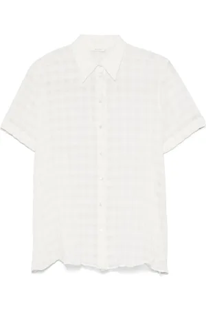Xacus Bluzki, Kobieta, Biały, L, Bianco Koszula lniano-bawełniana