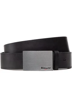Blauer Akcesoria, Mężczyzna, Czarny, 90 CM, Czarna Męska Logo Klamra Płytka
