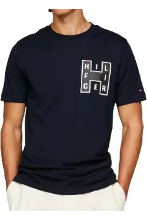 Tommy Hilfiger Koszulki, Mężczyzna, Niebieski, L, Stylowe T-shirty i Pola
